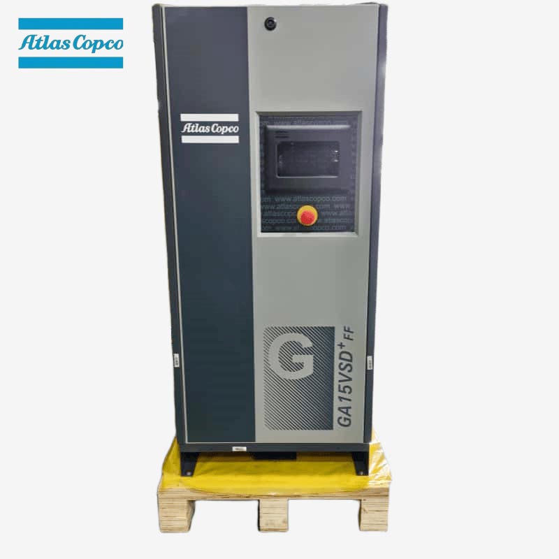 Atlas Copco GA15 VSD Plus FF 15kW 20LE változó sebességű olajbefecskendezéses csavaros légkompresszor integrált szárító