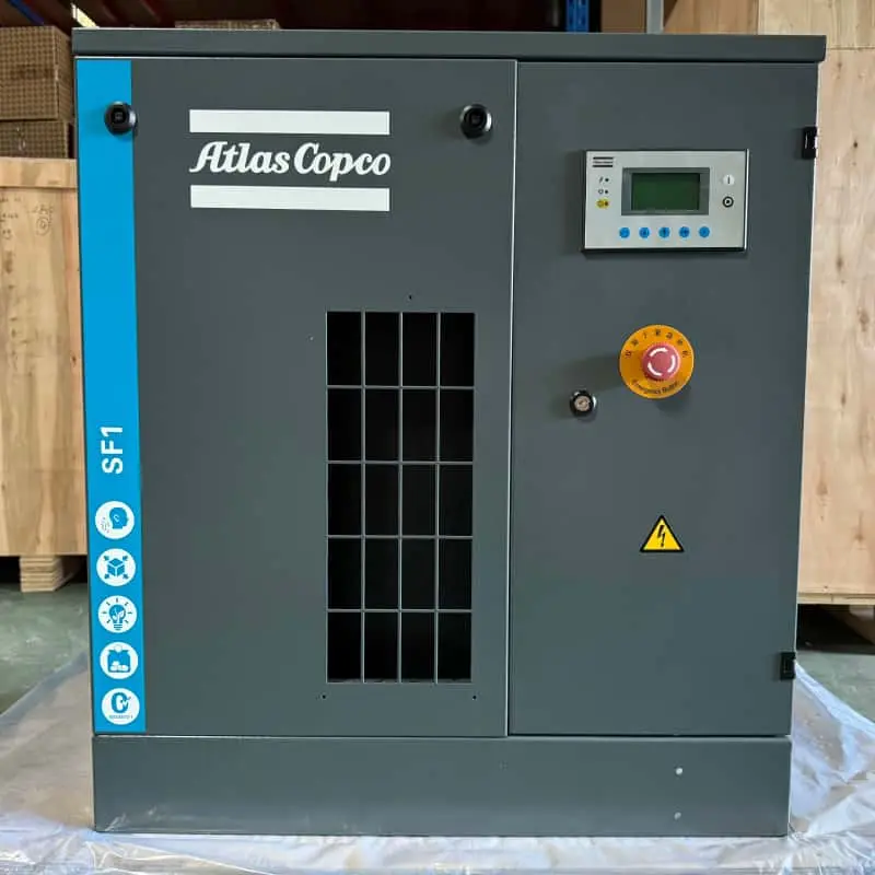 Atlas Copco SF1 Olajmentes Scroll légkompresszor 15 kW 2LE 0. osztály Tanúsítvánnyal Eredeti