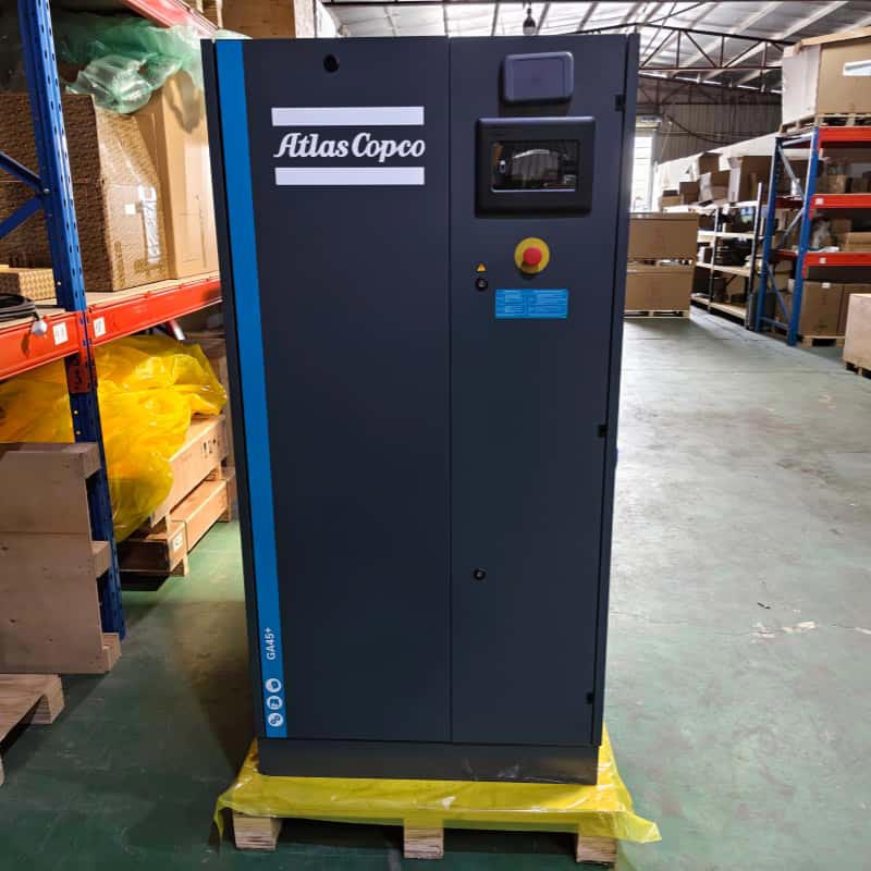 Atlas Copco helyhez kötött forgócsavaros légkompresszorok GA45+ olajozott AC teljesítmény 380V/ 400V 45KW