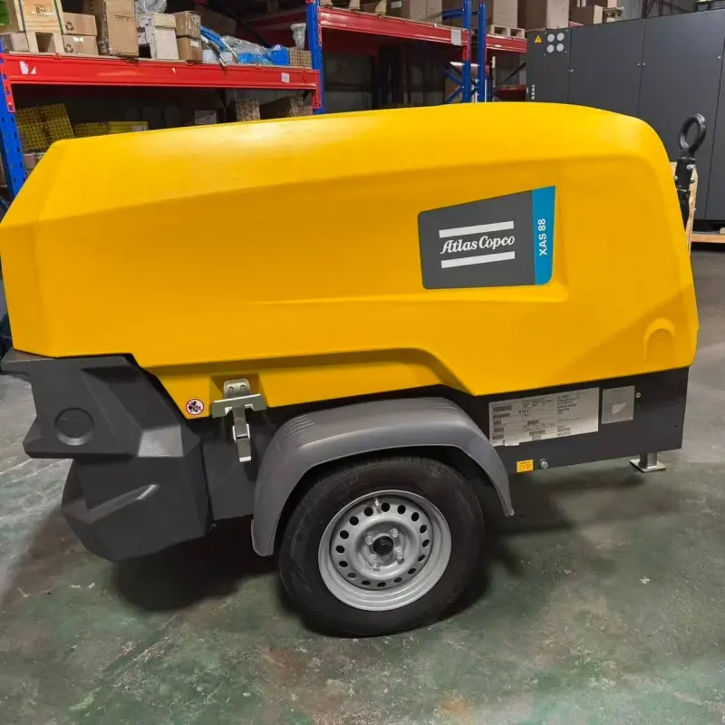 Atlas Copco XAS 88 KD hordozható dízel légkompresszor bányászati ​​eredeti